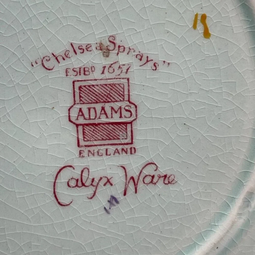 Vtg Adams England Calyx Ware 8